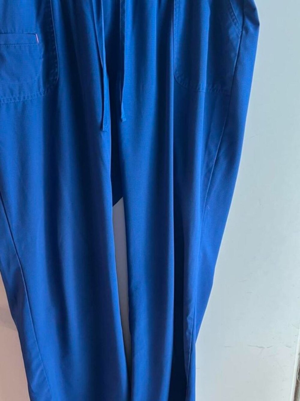 HeartSoul blue scrub pants with pink accents XL